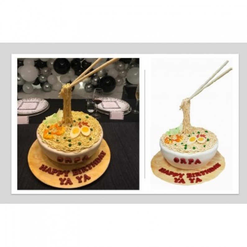 3D Giant Noodle Cake Design