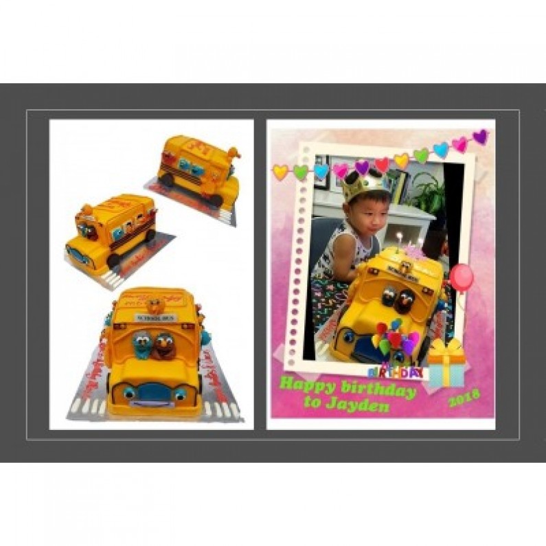 3D Elmo Bus Cake Design